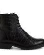 DAMES BOOTS+KORT LAARS-Zwart leer