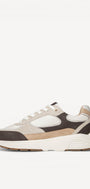 Heren veterschoenen-Bruin combi kleur