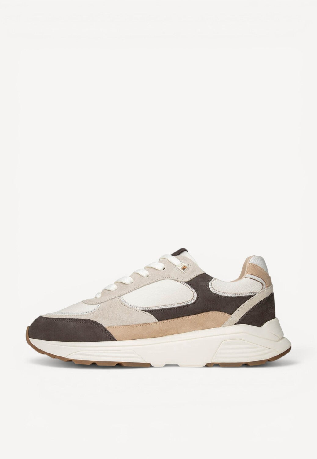 Heren veterschoenen-Bruin combi kleur