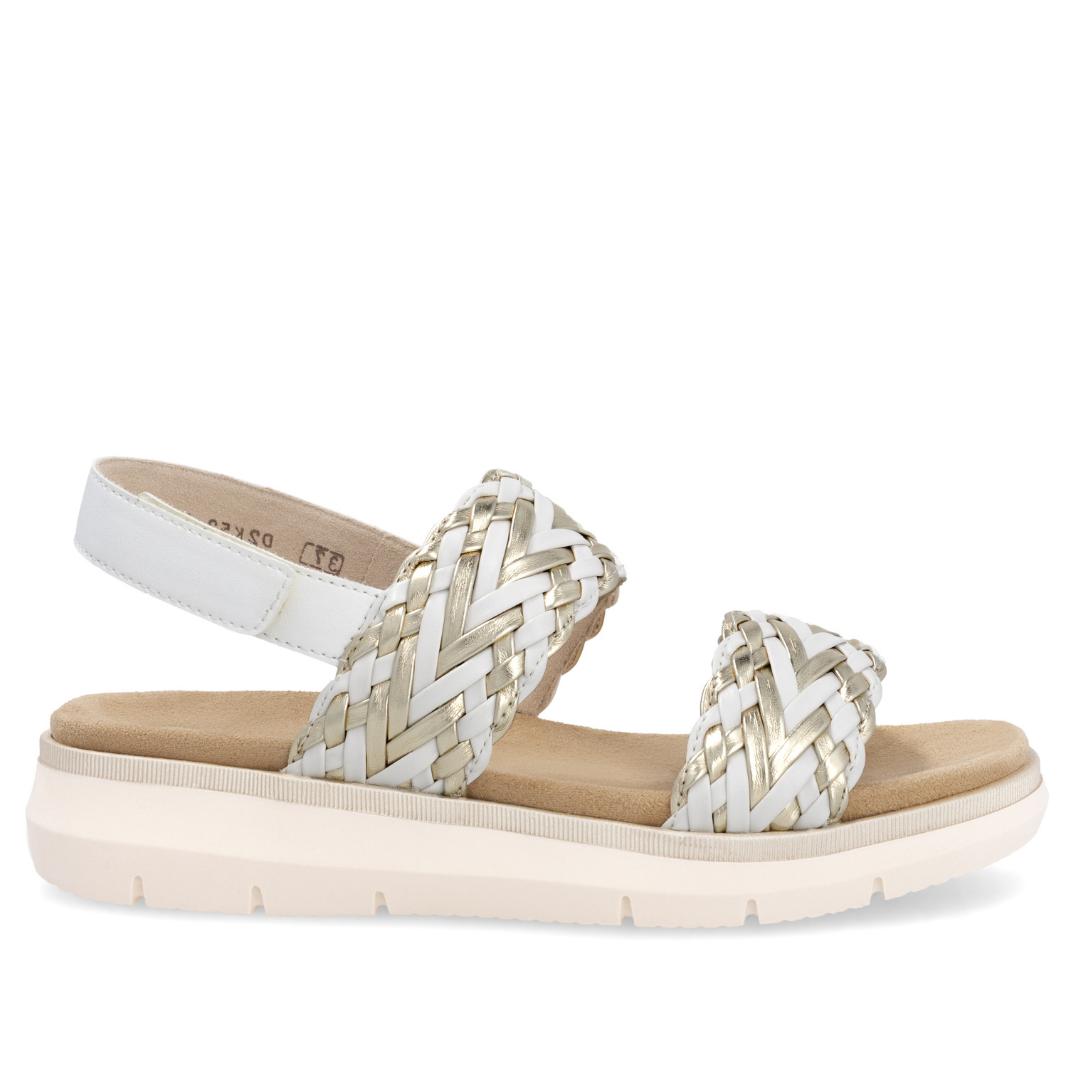 DAMES OPEN SCHOENEN-Wit combi kleur