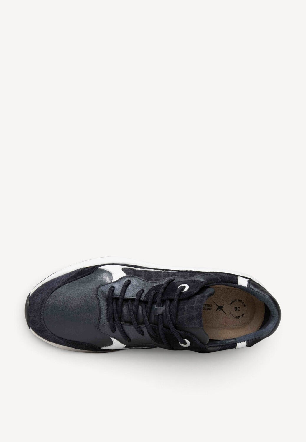 DAMES SPORTIEVE VETERSCHO-Blauw leer
