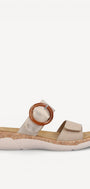 DAMES OPEN SCHOENEN-Beige suède/nubuck