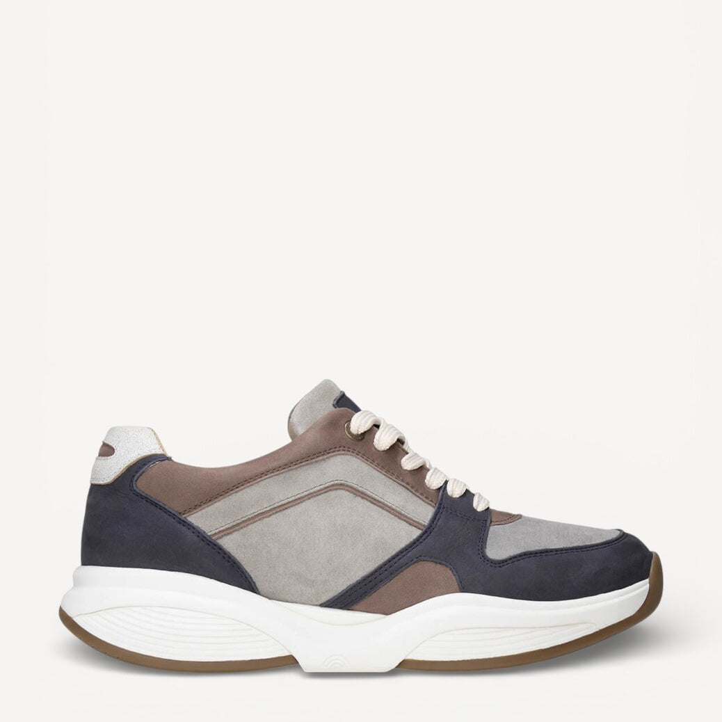 Heren veterschoenen-Blauw combi kleur