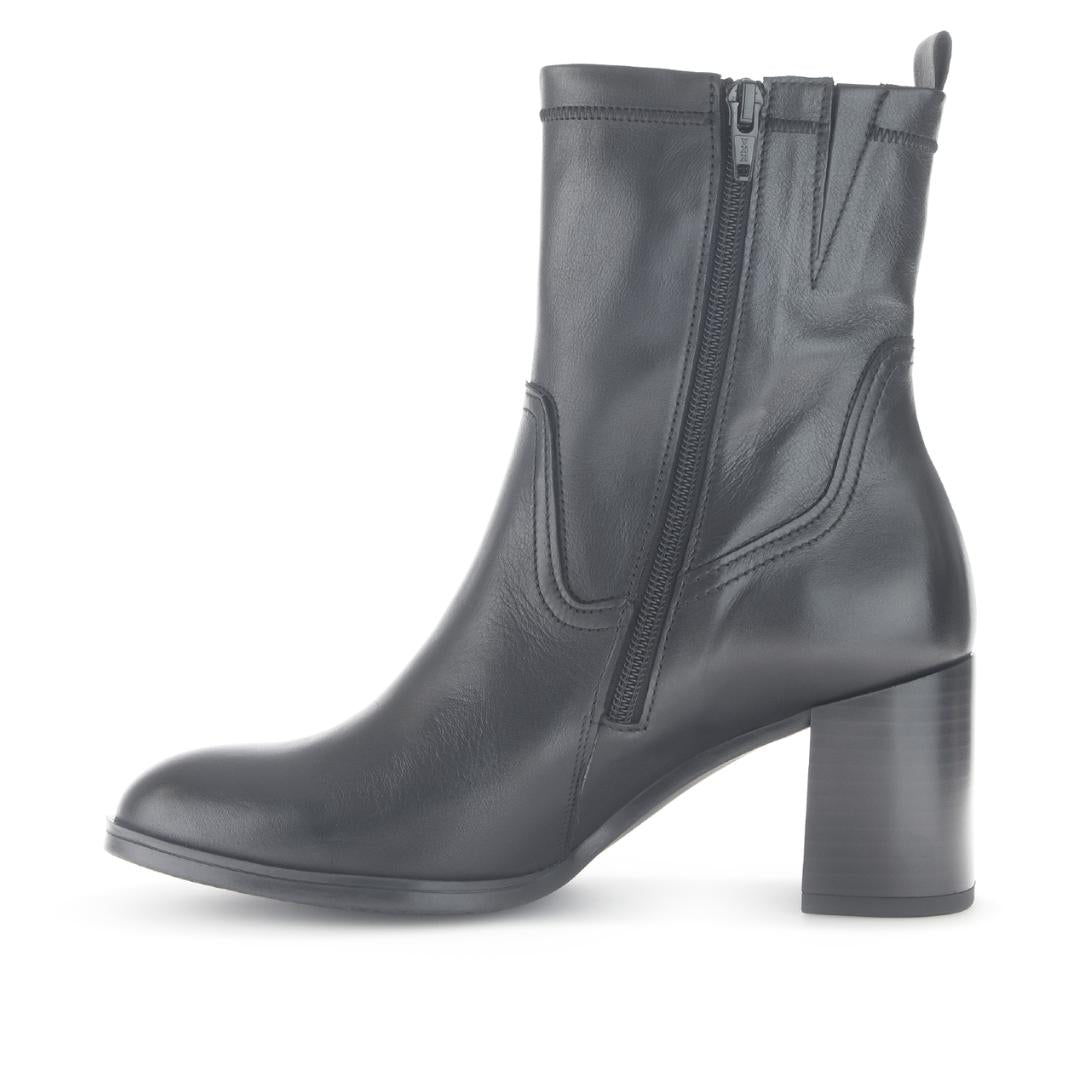 DAMES BOOTS+KORT LAARS-Zwart leer
