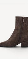 DAMES BOOTS+KORT LAARS-Bruin suède