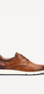 Heren veterschoenen-Bruin leer