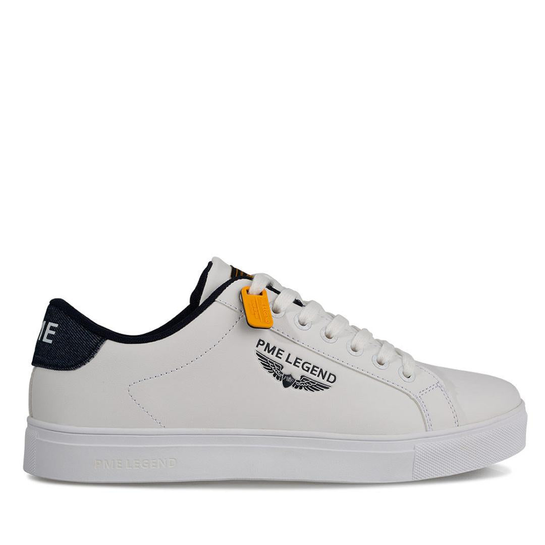 Heren veterschoenen-Wit leer