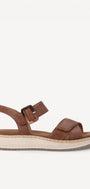 DAMES OPEN SCHOENEN-Bruin leer