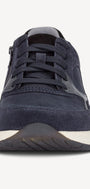 Heren veterschoenen-Blauw suède/nubuck