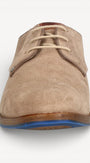 Heren veterschoenen-Beige suède/nubuck
