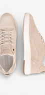 Heren veterschoenen-Beige suède/nubuck