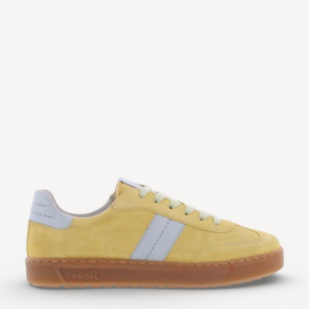 DAMES SPORTIEVE VETERSCHO-Geel suède/nubuck