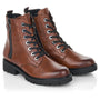 DAMES BOOTS+KORT LAARS-Bruin leer