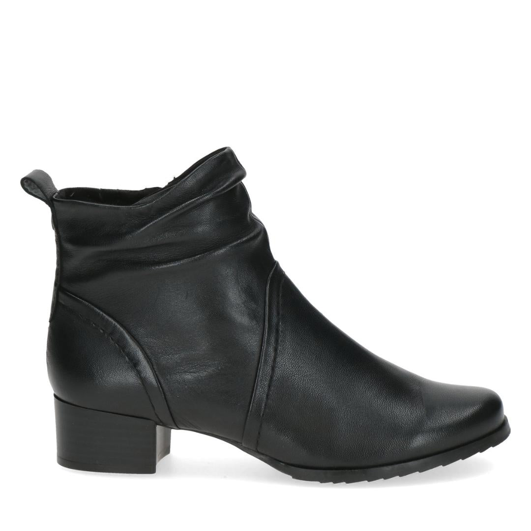 DAMES BOOTS+KORT LAARS-Zwart leer