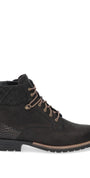 DAMES BOOTS+KORT LAARS-Zwart leer
