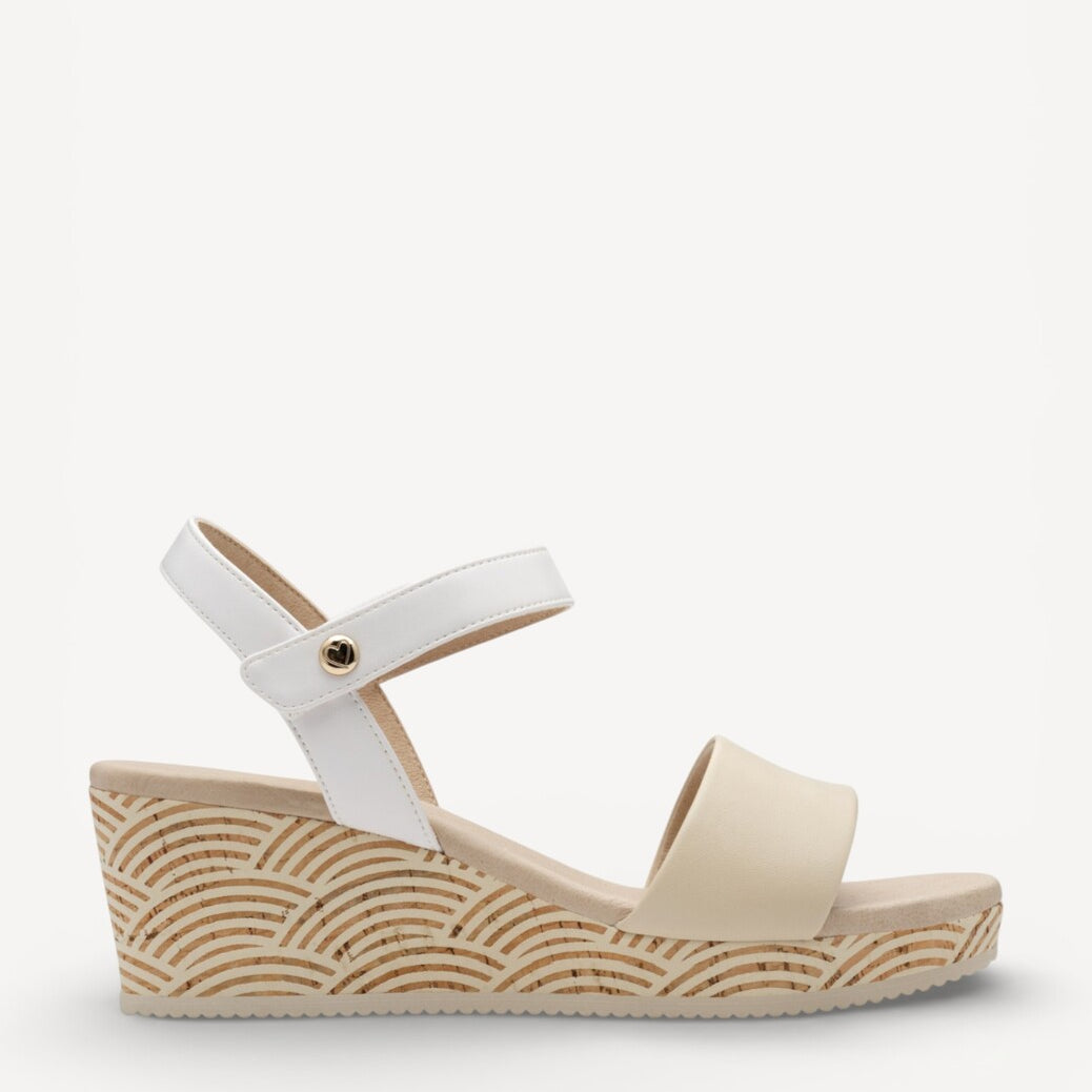 DAMES OPEN SCHOENEN-Beige suède/nubuck