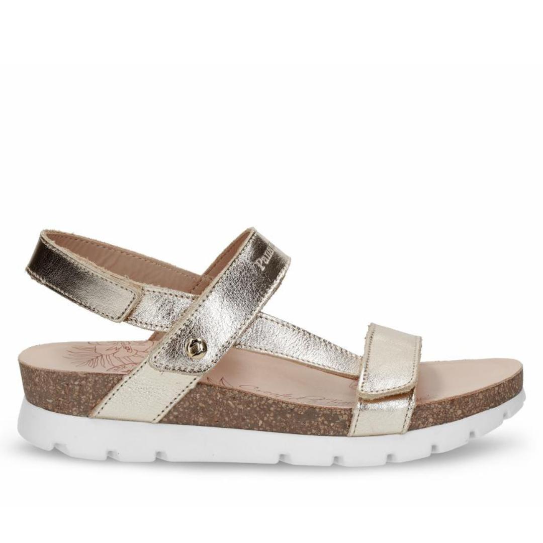 DAMES OPEN SCHOENEN-Goud leer