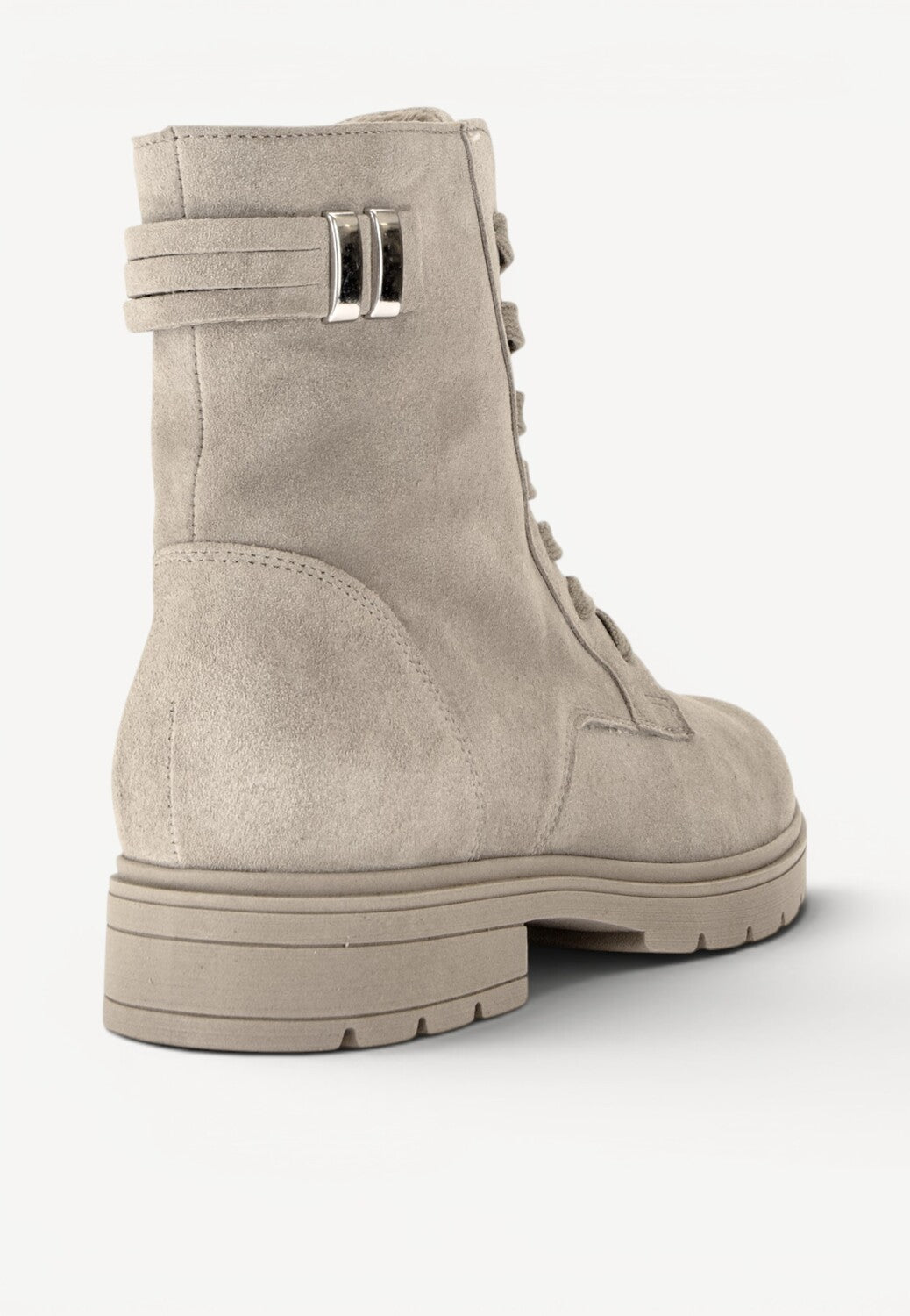 DAMES BOOTS+KORT LAARS-Beige suède/nubuck