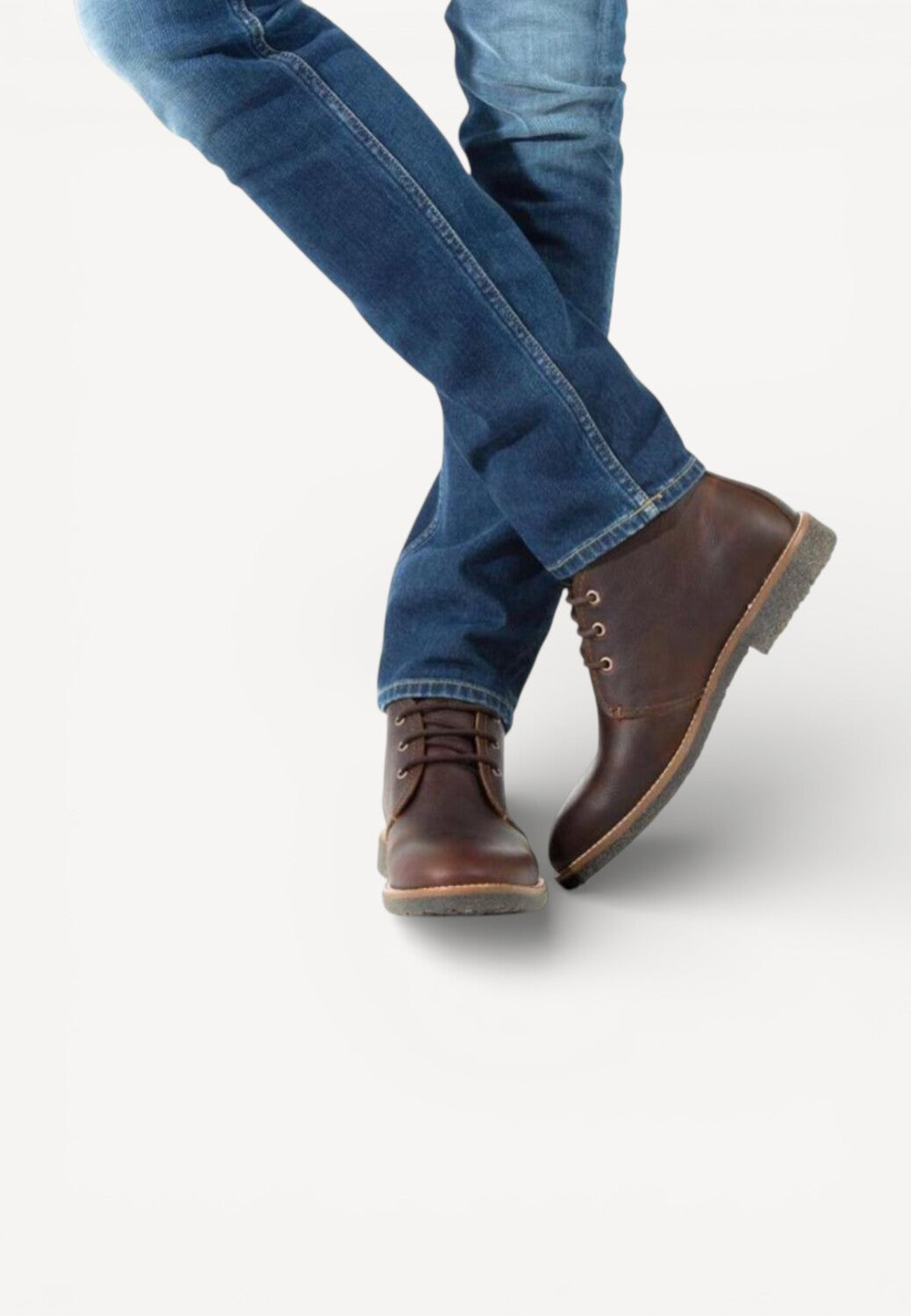 Heren boots-Bruin leer