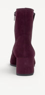 DAMES BOOTS+KORT LAARS-Rood suède/nubuck