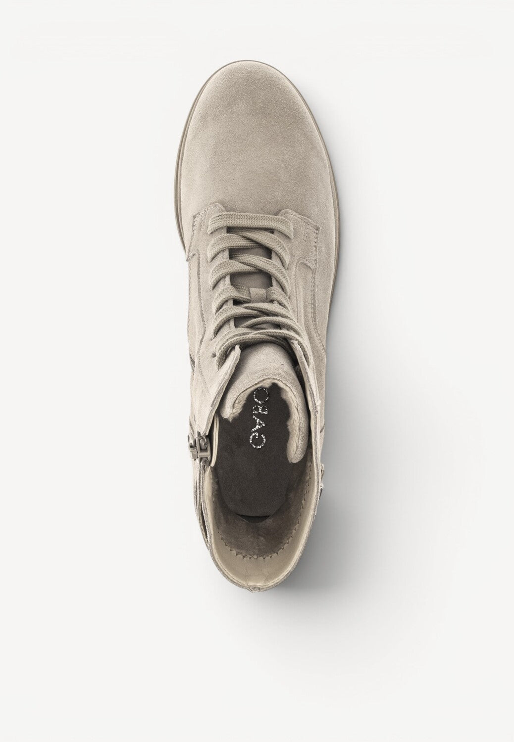 DAMES BOOTS+KORT LAARS-Beige suède/nubuck