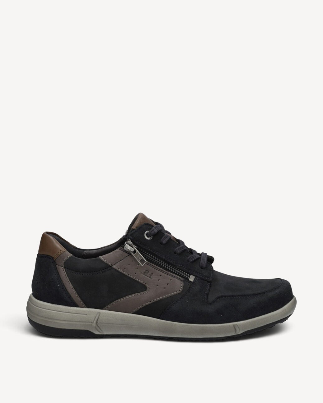 Heren veterschoenen-Blauw suède/nubuck