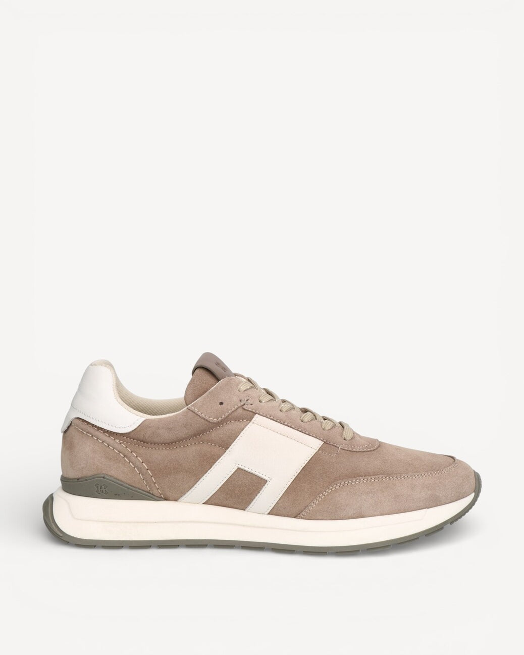 Heren veterschoenen-Beige combi kleur