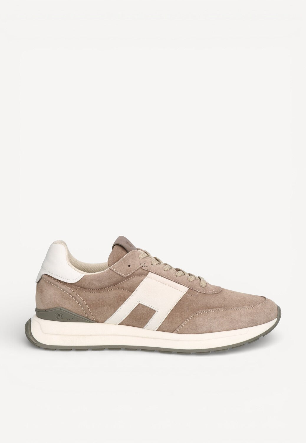 Heren veterschoenen-Beige combi kleur