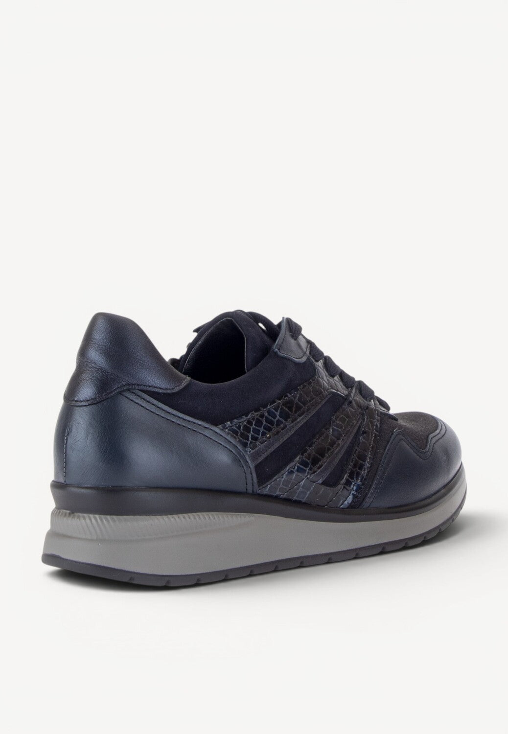 DAMES SPORTIEVE VETERSCHO-Blauw leer