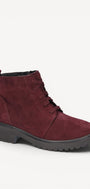 DAMES BOOTS+KORT LAARS-Rood suède/nubuck