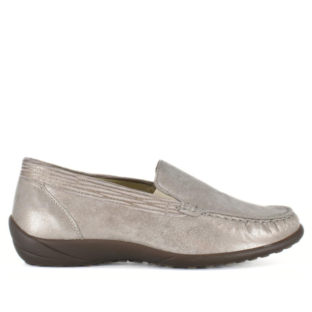 DAMES INSTAPSCHOENEN-Brons leer