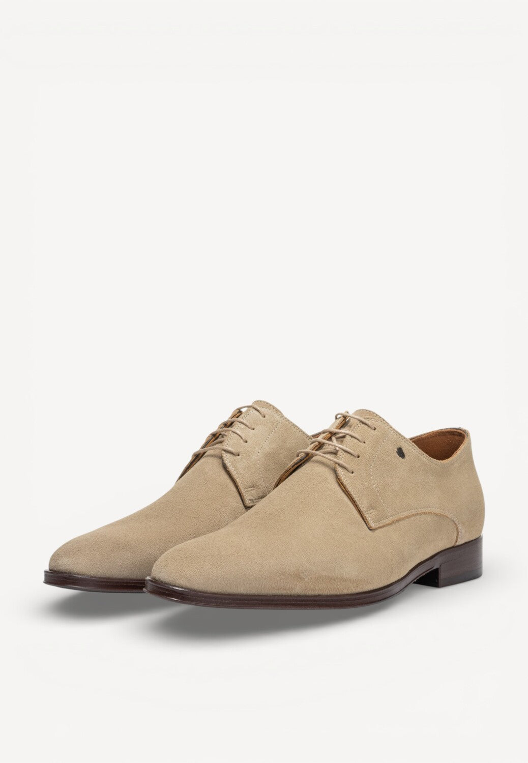 Heren veterschoenen-Beige suède/nubuck