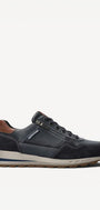 Heren veterschoenen-Blauw leer