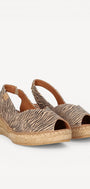 DAMES OPEN SCHOENEN-Beige combi kleur