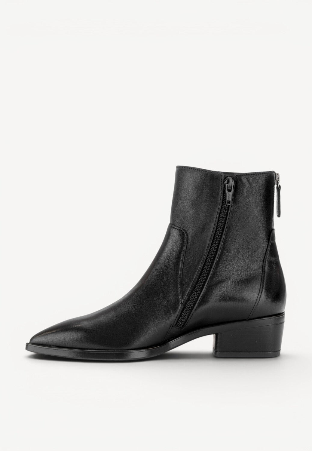DAMES BOOTS+KORT LAARS-Zwart leer