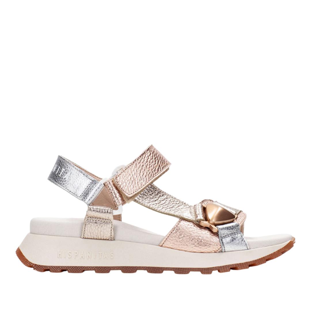 DAMES OPEN SCHOENEN-Zilver combi kleur