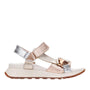 DAMES OPEN SCHOENEN-Zilver combi kleur