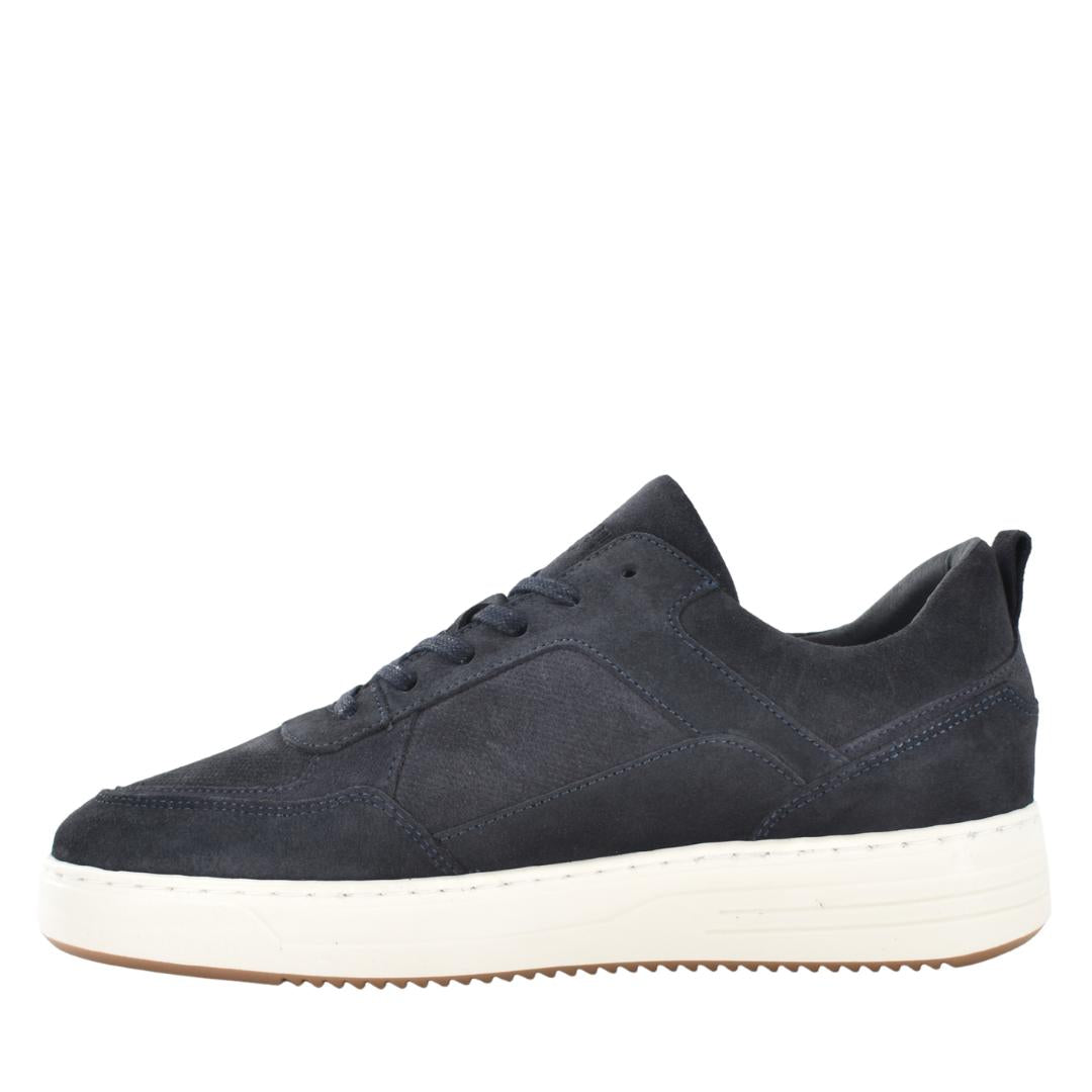 Heren veterschoenen-Blauw suède/nubuck
