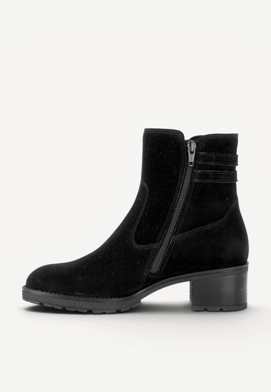 DAMES BOOTS+KORT LAARS-Zwart suède