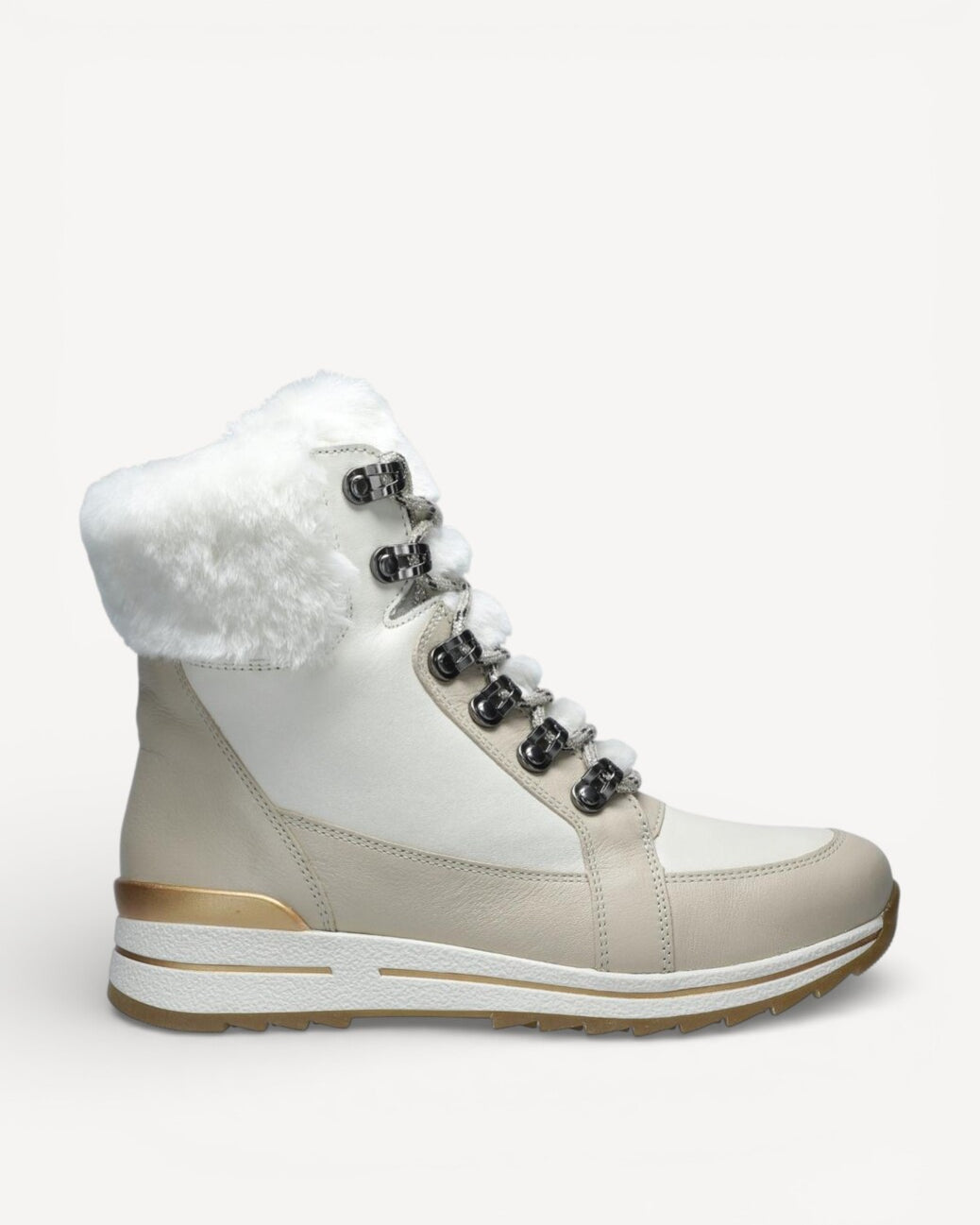 DAMES SPORTIEVE VETERSCHO-Beige leer