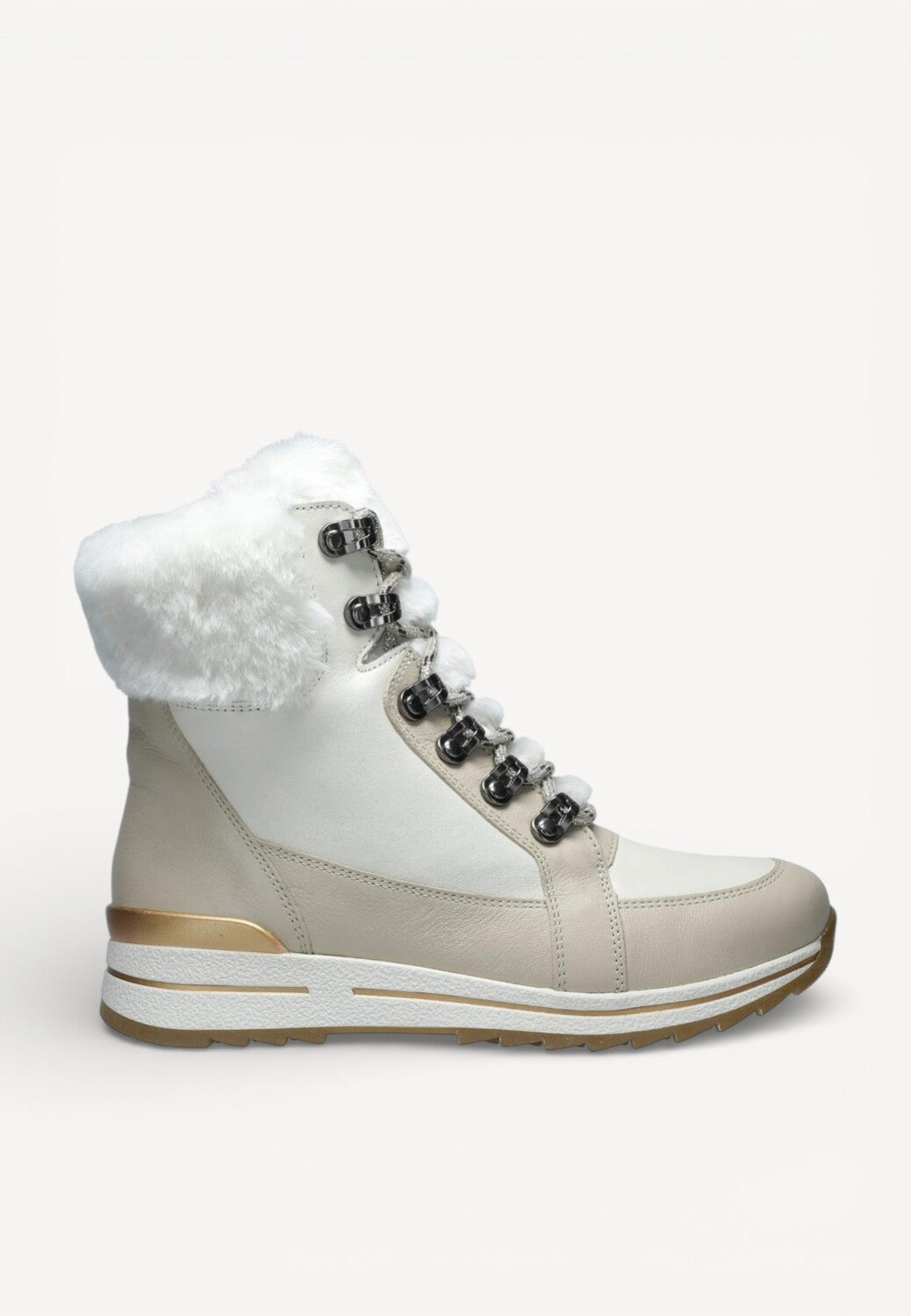 DAMES SPORTIEVE VETERSCHO-Beige leer