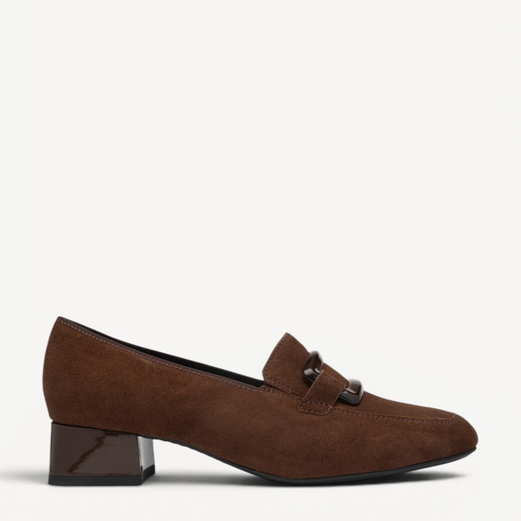 BALLERINAS + PUMPS-Bruin suède