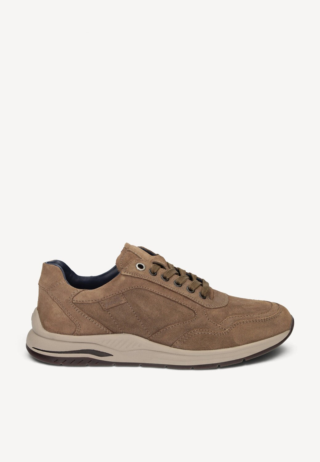 Heren veterschoenen-Bruin suède