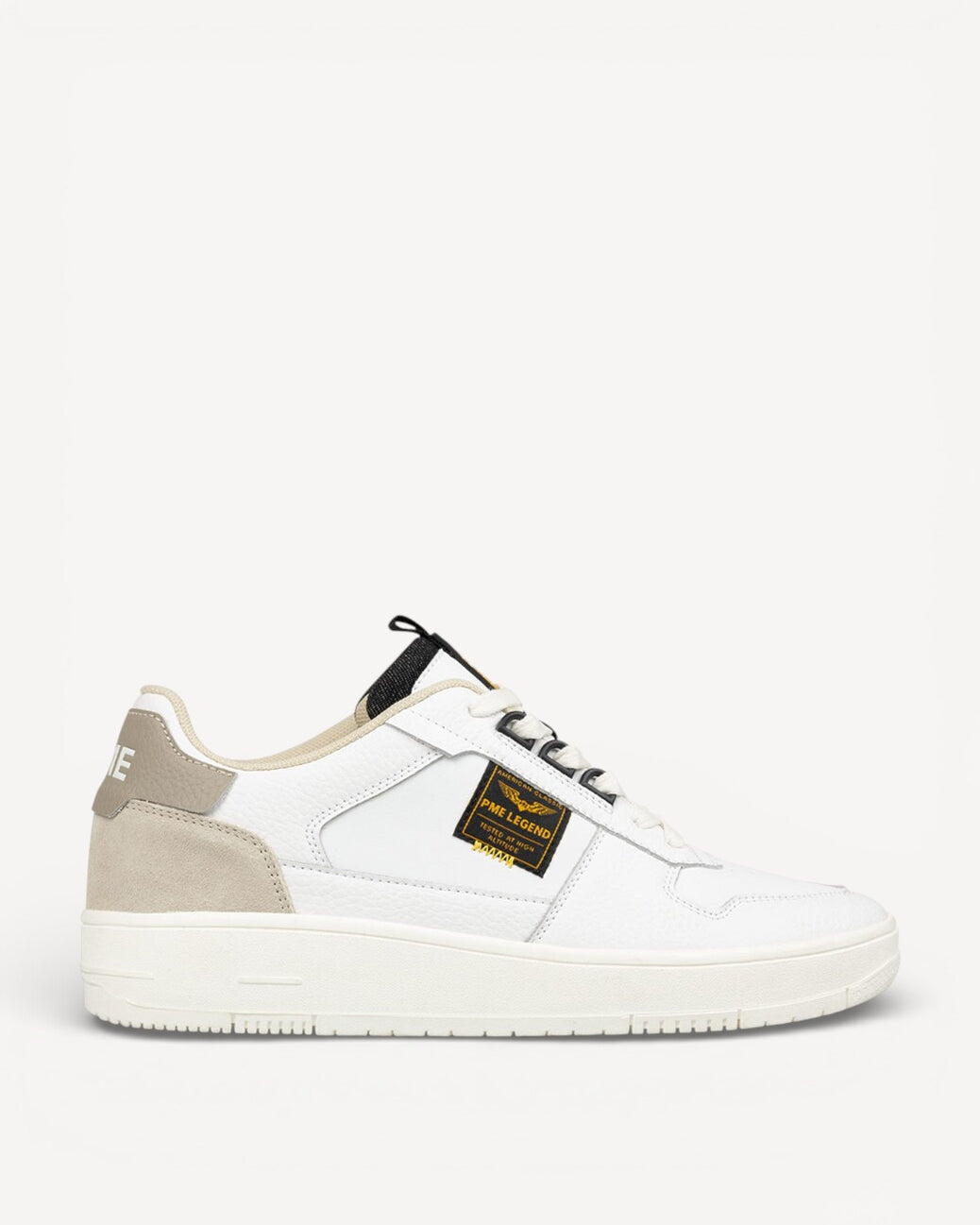 Heren veterschoenen-Wit leer