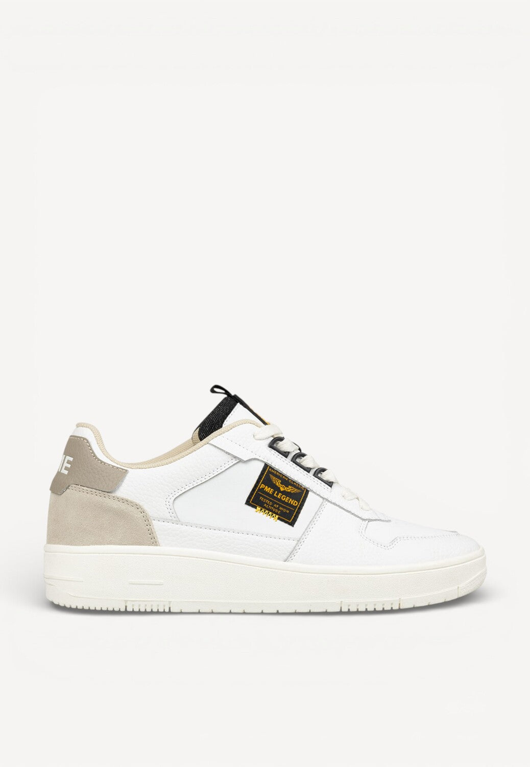 Heren veterschoenen-Wit leer