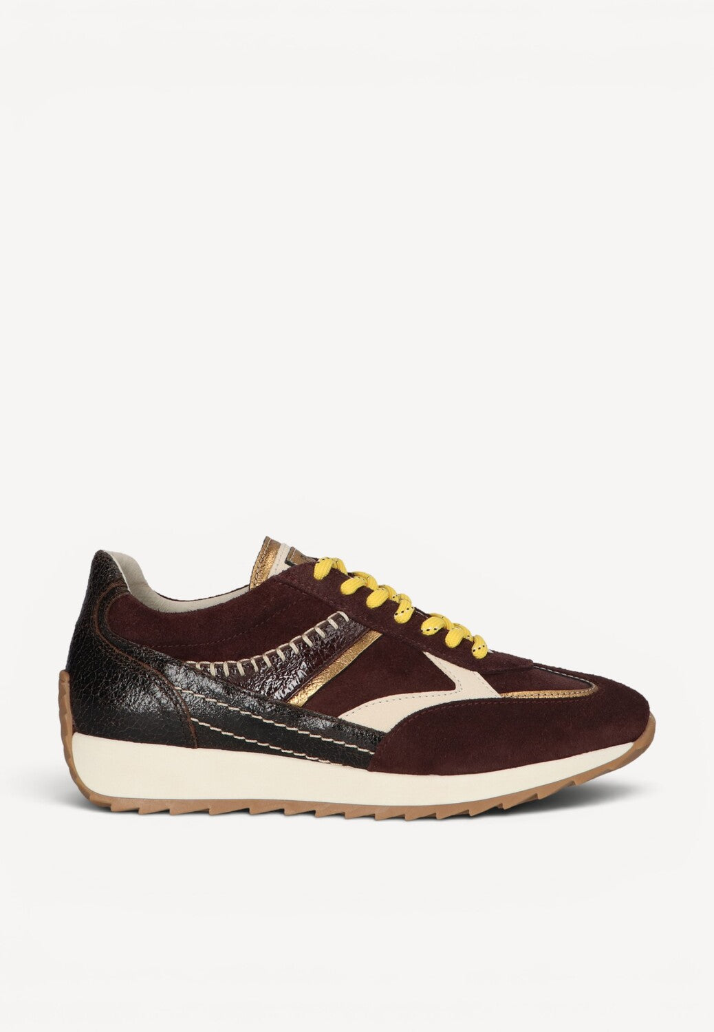 DAMES SPORTIEVE VETERSCHO-Bruin combi kleur