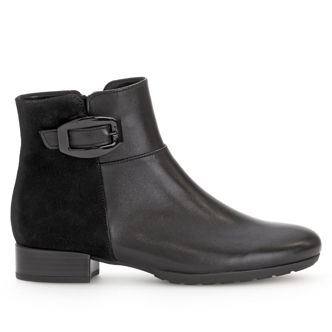 DAMES BOOTS+KORT LAARS-Zwart leer