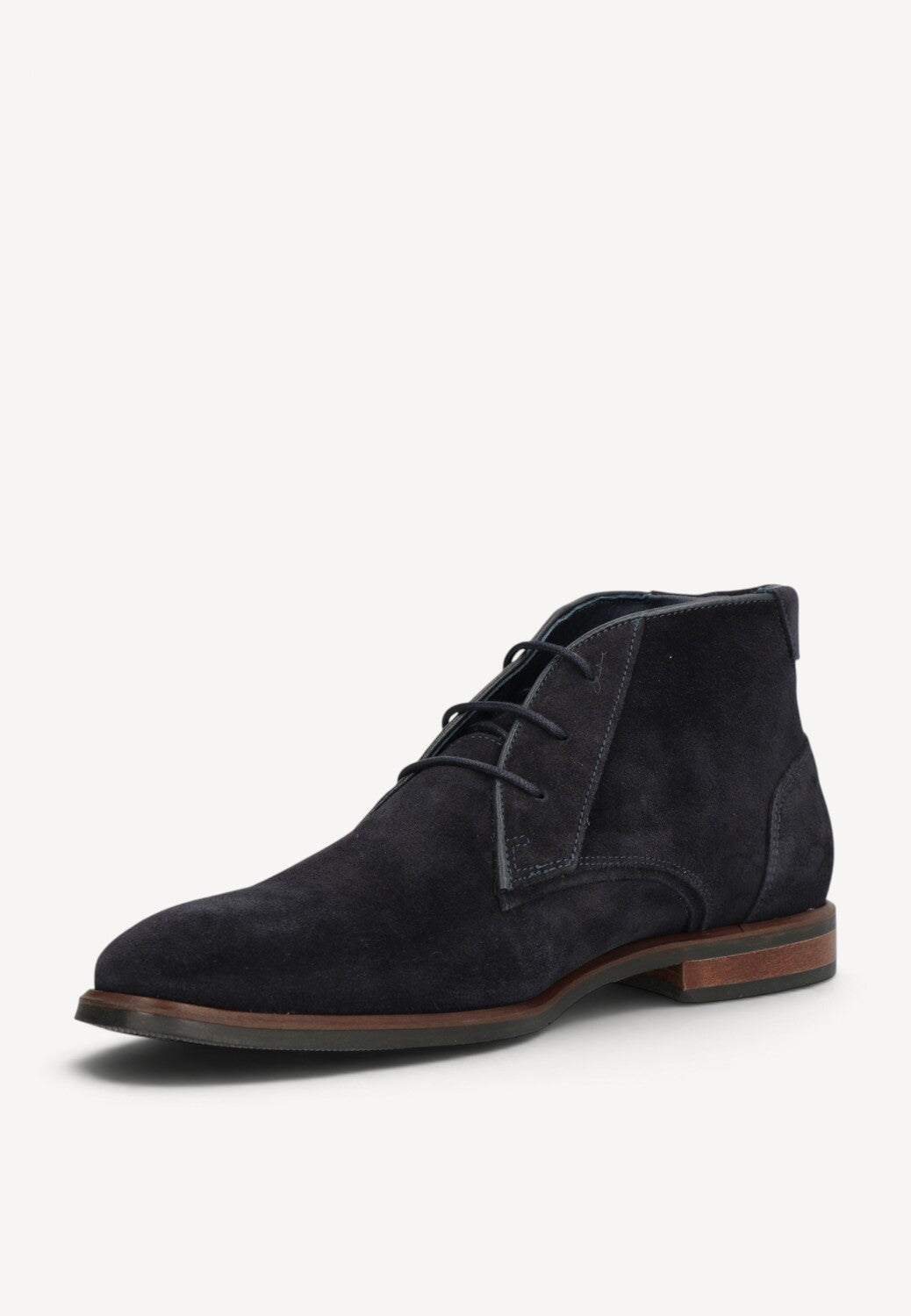 Heren veterschoenen-Blauw suède/nubuck