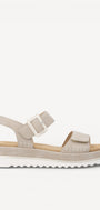 DAMES OPEN SCHOENEN-Beige suède/nubuck