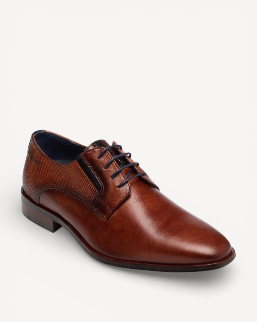 Heren veterschoenen-Bruin leer